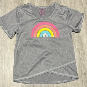 Gray Kids Shirt with Rainbow Design
